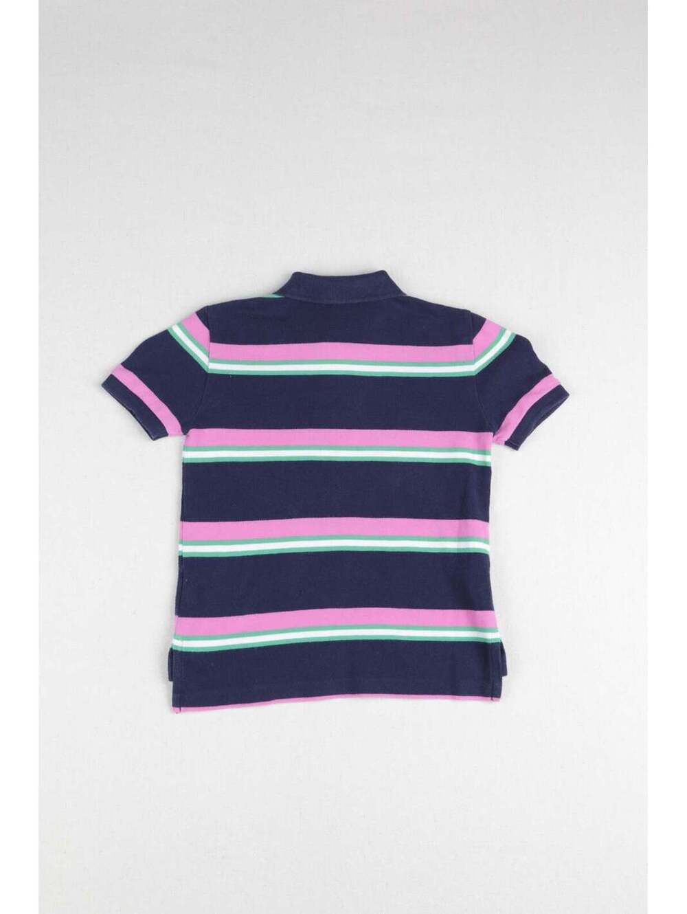 Polo Ralph Lauren Kids Navy Pink Stripe Short Sleeve Polo - Picture 3 of 5